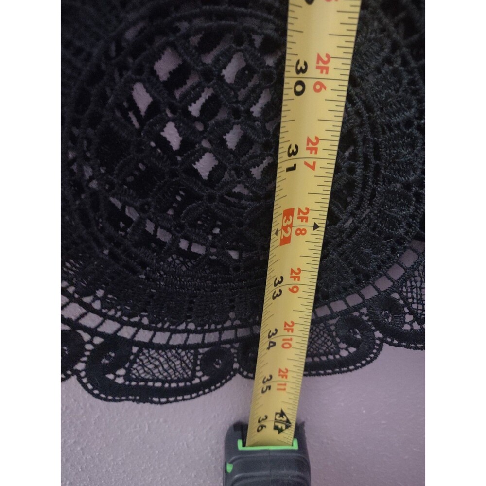 Goldie Crochet Medallion Black Lace Lined Dress Women's Size Small - Picture 10 of 12